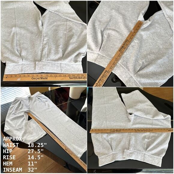 LIKE NEW ASOS DESIGN Gray Heather Baggy Wide Leg Tailored Trouser Sweatpants - Picture 12 of 12